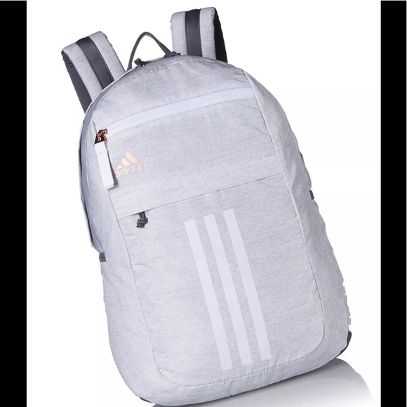 white and gold adidas bag